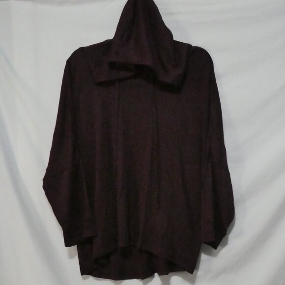 GEORGE | 1X | Stylish Burgundy Knit Lightweight Hoodie - Picture 2 of 15